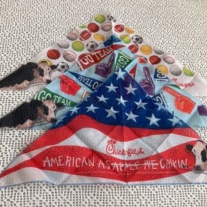 3Chick-fil-A Bandanas from 2016 Great for collecting. From Kids Meals
